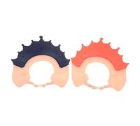 TOGEVAL 2pcs Boys and Girls Shower Cap Crown Adjustable Boy Girl Bath Hat for Hair Wash Protecting Eyes and Ears Cute Hair Washing Shield for Years Old