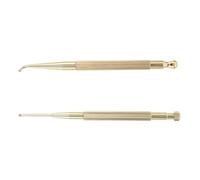 TOGEVAL 2pcs Brass Ear Acupressure Stick for Deep Tissue Massage Acupuncture Pen for Self-Care Point Massage Tool for Home Use