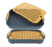 TOGEVAL 2Pcs Bunny Training Litter Box Pet Toilet for Small Animals Hamster Rabbit Guinea Pig Compact Design Bright Color Anti-spill Large Capacity Pet Potty