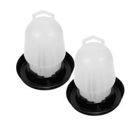 TOGEVAL 2pcs Capacity Automatic Chicken Water Dispenser Poultry Waterer Outdoor Feeder with Self Regulating Bowl for Chickens Ducks and Quails