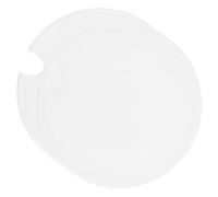 TOGEVAL 2Pcs Ceramic Mug Lids with Hole Design Round Porcelain Cup Covers for Tea Coffee Water Dustproof and Portable Cup Accessory Replacement Caps White Glossy Finish