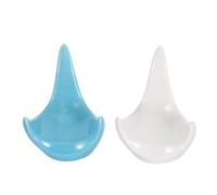 TOGEVAL 2pcs Ceramic Ocarina Holder Stand for 6/12-hole Flutes - Musical Instrument Display Base and Desk Support for Ocarina Players