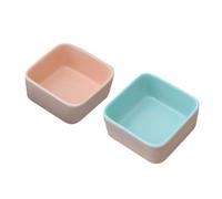 TOGEVAL 2Pcs Ceramic Small Animal Feeding Bowls Reusable Pet Feeders for Hamsters Chinchillas Guinea Pigs Smooth Surface Easy to Clean Compact Household Ceramic Pet Bowls