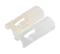 TOGEVAL 2pcs Chinese Flute Mouthpiece Protector Clip On Wind Director Flute Blowing Aid Nozzle for Practice and Learning Accessory in Beige and