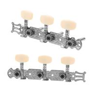 TOGEVAL 2pcs Classical Guitar Tuning Pegs Resin Handle Heads Left Right-handed Accessories with Random Color for Guitar Maintenance Random Color