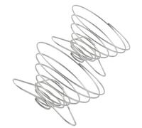 TOGEVAL 2pcs Coffee Filter Dripper Stainless Steel Foldable Drip Stand Silver Portable Design for Drip Coffee Brewing and Outdoor Camping