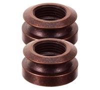 TOGEVAL 2pcs Copper Endpin Jack Strap Button for Acoustic Guitar 3/8-32 Thread Tailpiece Nail Cover Brass Guitar Strap Locks Replacement Accessories for Bass