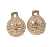 TOGEVAL 2Pcs Copper Pet Bells Portable Hanging Jingle Bells for Dogs and Cats Decorative Copper with Loud Sound Suitable for Pet Wear and Home Party Decoration