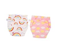 TOGEVAL 2pcs Cotton Potty Training Briefs with Extra Padding Leakproof Training Underwear for Sensitive Skin Boys Reusable Layer Day Night Use