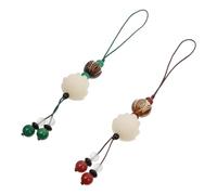 TOGEVAL 2pcs Crystal Carved Lotus Keychain Pendant with Creative Shape, Easy to Carry and Attach, Decorative Charm for Bags and Handbags Random Color