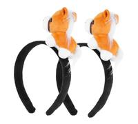 TOGEVAL 2pcs Cute Horse Doll Headbands for Halloween Cosplay Animal Hair Accessories Fun Photo Props for Birthday Parties and Amusement Park Adventures Creative