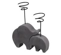 TOGEVAL 2pcs Decorative Air Plant Holder Cement Plant Stand Grey Elephant Design Ventilated Display Rack for Indoor Succulent Pots and Home Office Decor