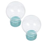 TOGEVAL 2pcs DIY Snow Globe Kit Clear Thickened Glass Fillable Water Globe for Crafting Party Favors Plant Terrarium Christmas Home Decoration Reusable