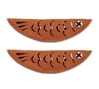 TOGEVAL 2pcs Dog Food Dispensing Fish Shape Interactive Chew Brown Felt Cloth Slow Eating Exercise Pet's Sense of Smell Weight Loss for Dogs