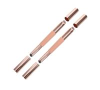 TOGEVAL 2PCS Double-ended Silicone Lip Brush with Retractable Concealer Applicator Mini Portable Makeup Tool with Cover for Lipstick and Sensitive Skin Reusable Beauty Brush