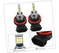 TOGEVAL 2pcs Dual-color LED Fog Light Bulbs White and Lemon Yellow for Cars Off-road Semi Fog Lights with Stable Construction Weather-resistant Automotive Lamps for Enhanced Visibility and