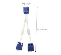 TOGEVAL 2PCS Dual Vga Out Video Splitter Adapter Vga to Amplifier Cable for Dual Monitor Screen Mirroring Compact Lightweight Video Converter Cord