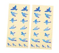 TOGEVAL 2pcs Electric Guitar Fretboard Stickers with Assorted Colour Birds Design, Thin Pvc Material, Stick Firmly for Unique Musical Instrument Decoration Random Color