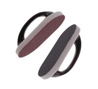 TOGEVAL 2Pcs Emery Cleaning Sponge Brush with Handle for Tough Decontamination and Descaling Non-Scratch Scouring Pad for Dishes Pots Bathroom Oven Absorbent Scrubber Random Random Color