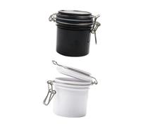 TOGEVAL 2pcs False Eyelash Glue Storage Box Grafting Eyelash Glue Cases Jars and Hard Plastic White