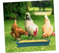 TOGEVAL 2pcs Feeding Trough for Chicken Poultry Goat Livestock Farm Use Plastic
