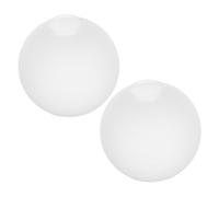 TOGEVAL 2pcs Frosted Glass Shades Fitter Opening Replacement Lamp Globes for Ceiling Table Wall Fixtures Milk White Lighting Accessories for Modern Vintage Decor