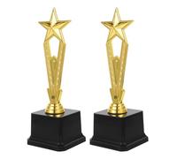 TOGEVAL 2pcs Golden Star Trophy for - Participation Award Souvenir for Ballet Gymnastics Cheerleading and Sports Events, ’s Celebration Trophy for School Competitions and Public Speaking