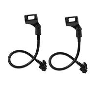 TOGEVAL 2pcs Gooseneck Bracket Flexible Tube Clamps for Microphone Rack Holder Black Microphone Table Mount Hose Storage Shelves for Desk Use