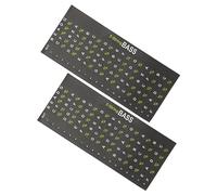 TOGEVAL 2pcs Guitar Fretboard Note Stickers Decals for Beginners Suitable for Electric Acoustic Guitars Printing for Mastering Chords Scales