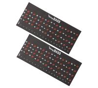 TOGEVAL 2pcs Guitar Fretboard Stickers for Beginners Learn Note Scales Easily Reusable Decals for Electric and Acoustic Instruments Smooth Material for Use