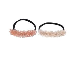 TOGEVAL 2Pcs Hair Bun Maker Crystal Beaded Hair Styling Tool for Women for Secure Buns and Chic Updos