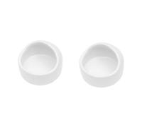 TOGEVAL 2pcs Hamster Ceramic Feeding Bowl Chew Resistant Pet Bowl for Small Rodents for Hamsters Gerbils Easy to Clean Compact Design for Food Snacks White