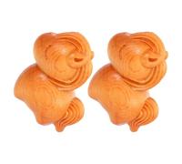 TOGEVAL 2Pcs Hand-Carved Wood Year of the Horse Figurines 4.8X4.5Cm - Chinese Zodiac Feng Shui Desk Ornament Animal Car Dashboard Decor for 2026 Chinese New Year Home Decorations