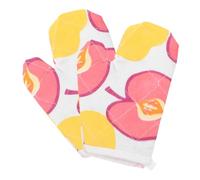 TOGEVAL 2pcs Heat Resistant Oven Mitts Soft Comfortable Cooking Gloves for Boys and Safe Non-slip Kitchen Mittens for Baking Stoves Pots Portable and Space-saving Design