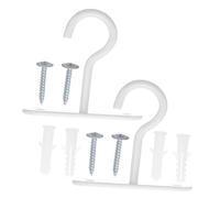 TOGEVAL 2pcs Heavy Duty Ceiling Hooks Plants Bracket for Indoor Hanging Planters Lanterns Bird Feeders Wind Chimes with Strong Weight Support and Construction