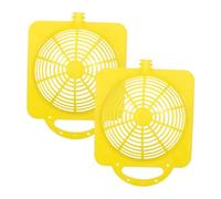 TOGEVAL 2pcs Hollow Plastic Bird Nest Hanging Cage Breeding Hut for Small to Medium Parrots and Parakeets, Yellow Ventilated Design Suitable for Birdcage Nesting and Egg Hatching