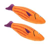 TOGEVAL 2pcs Interactive Catnip Fish Toys Chew Toys for Kittens Fun Indoor Cat Exercise Realistic Color Design for Teething and Self- Chew
