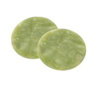 TOGEVAL 2pcs Jade Stone Extension Glue Pallet Pads Round Tech Tools to Prevent Rapid Drying and Glue Life for Professional Applications