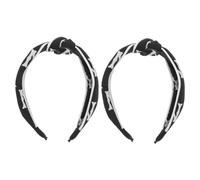 TOGEVAL 2pcs Knotted Headbands for Women Cute Wide Hair Accessories for Face Washing Yoga Non- Charming Bow Design for Daily Use