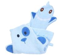 TOGEVAL 2pcs Large Baby Animal-shaped Bath Gloves Exfoliating Shower Scrubbing Mitts for Boys and Girls, Cute Shark and Blue Dog Design, Soft Skin Scrubbing Accessories for Bathing and Shower