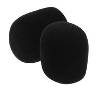 TOGEVAL 2pcs Large Mic Covers Thick Sponge Windshield Washable Microphone Windscreens for Indoor Outdoor Ktv Conference Stage Performance Noise Reduction
