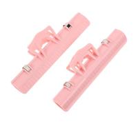 TOGEVAL 2pcs Large Pink Plastic Music Page Holder Clips for Sheet Music and Instrument Notes for Flute and Piano