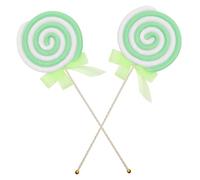 TOGEVAL 2pcs Large Simulation Lollipop Props Bright Color Decorative Fake Candyland Party Photography Scene Adornments DIY Craft Accessories