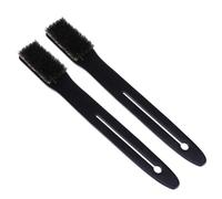 TOGEVAL 2pcs Long Handle Bath Brush with Natural Boar Bristles for Body Care and Exfoliation Shower Back Scrubber for Men and Women Handle with Hanging for Wet and Dry Use