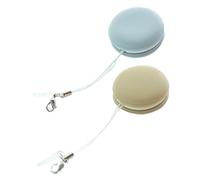 TOGEVAL 2pcs Macaron Shape Screen Cleaner Cloth for Electronics and Glasses Double-Sided Microfiber Lens Cleaning Wipes Gentle Non-Scratch Cloth for Phone Laptop Camera Blue and Khaki