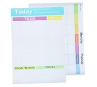TOGEVAL 2pcs Magnetic Dry Erase Board for Fridge and Desk Monthly Planning Whiteboard with Smooth Writable Surface Reusable Memo Do List Pad for Daily Organization and Meal Planning