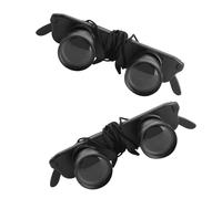 TOGEVAL 2pcs Magnification Binocular Glasses for Fishing and Bird Watching Headset Magnifier with Easy Focus Adjustment HD Optical Precision Travel Eyewear for Outdoor Sports
