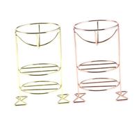 TOGEVAL 2pcs Makeup Sponge Stand Three-layers Metal Beauty Sponge Rack Cosmetic Puff Holder for Women Drying and Storage in Vanity or
