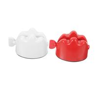 TOGEVAL 2pcs Manual Toothpaste Squeezer Clip Compact Portable Toothpaste Extruder for All Tubes Travel-Friendly Dual-Color White Red Tool