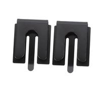 TOGEVAL 2pcs Metal Cb Radio Hanger Mic Holder Clips for Car Mount, Black Microphone Hang up Clip Compatible with Mobile Ham Radio Accessories